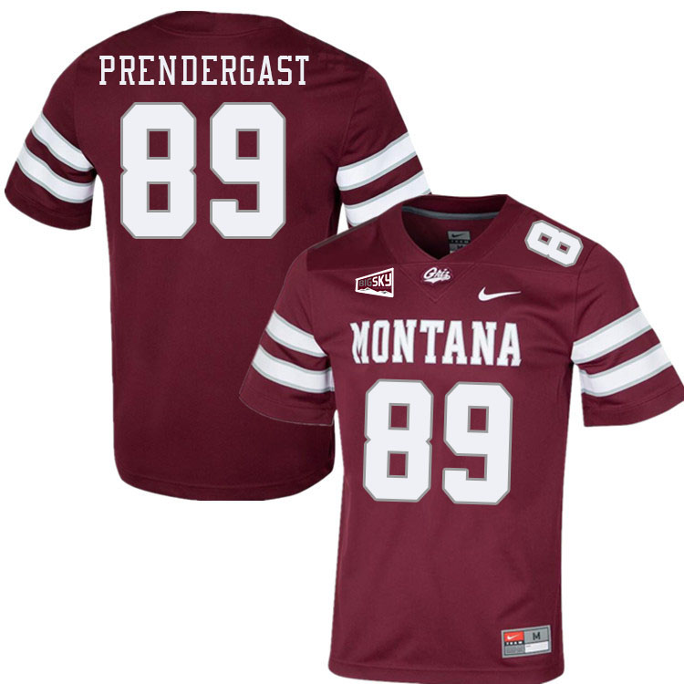 Montana Grizzlies #89 Lucas Prendergast College Football Jerseys Stitched Sale-Maroon